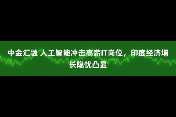 中金汇融 人工智能冲击高薪IT岗位，印度经济增长隐忧凸显